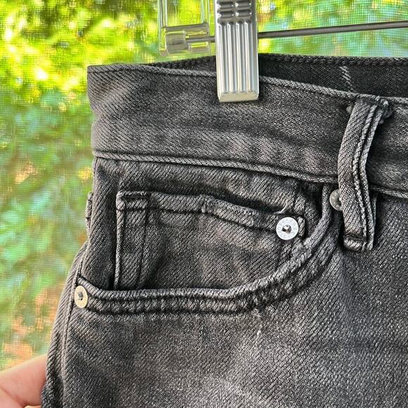 Free People We The Free Black Button Fly Denim Shorts Size 27 - Picture 6 of 11